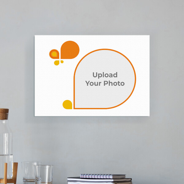 Orange Colour Abstracts Design: Landscape Aluminium Photo Frame with Image Printing – PrintShoppy Photo Frames