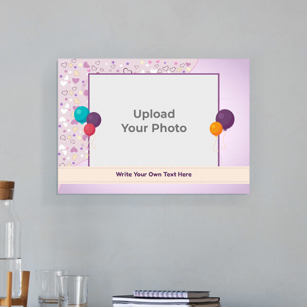 Birthday Balloons Design: Landscape Aluminium Photo Frame with Image Printing – PrintShoppy Photo Frames