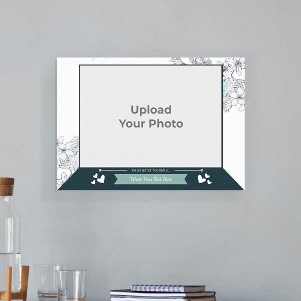 Hand Drawn Flowers Frame Design: Landscape Aluminium Photo Frame with Image Printing – PrintShoppy Photo Frames
