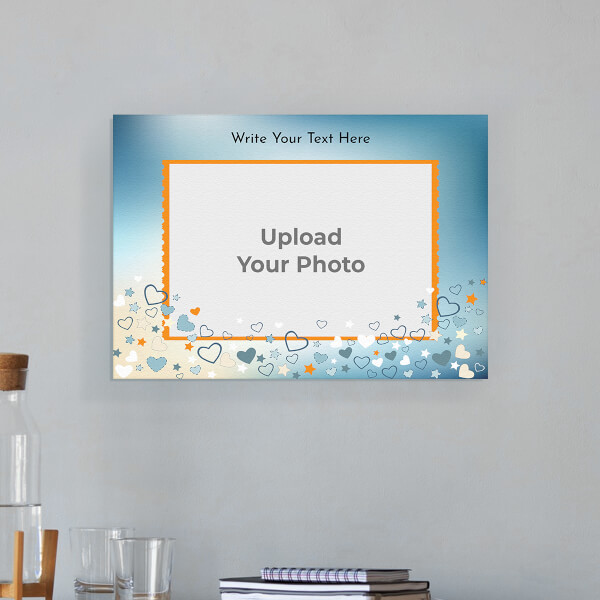 Sky with Love Stars Design: Landscape Aluminium Photo Frame with Image Printing – PrintShoppy Photo Frames