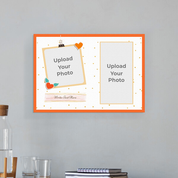 Love Angel in Golden Rain Design: Landscape Aluminium Photo Frame with Image Printing – PrintShoppy Photo Frames