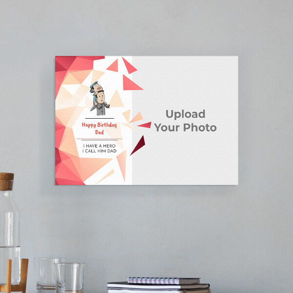 Happy Birthday Daddy Design: Landscape Aluminium Photo Frame with Image Printing – PrintShoppy Photo Frames