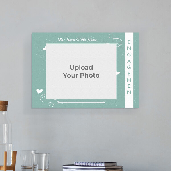 Snow Hearts Design: Landscape Aluminium Photo Frame with Image Printing – PrintShoppy Photo Frames