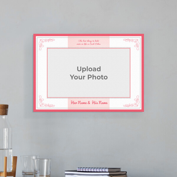 Couple Rings with Quotation Design: Landscape Aluminium Photo Frame with Image Printing – PrintShoppy Photo Frames