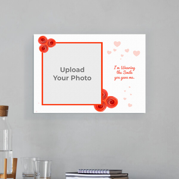 Orange Flowers with Quotation Design: Landscape Aluminium Photo Frame with Image Printing – PrintShoppy Photo Frames
