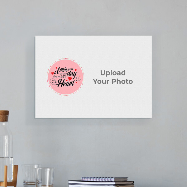 Love Quotation with Dotted Circle Design: Landscape Aluminium Photo Frame with Image Printing – PrintShoppy Photo Frames