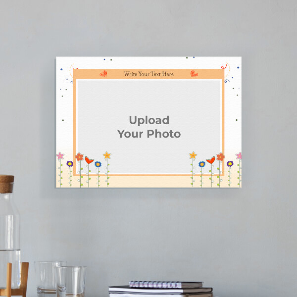 Happy Birthday Wishes with Confetti Design: Landscape Aluminium Photo Frame with Image Printing – PrintShoppy Photo Frames