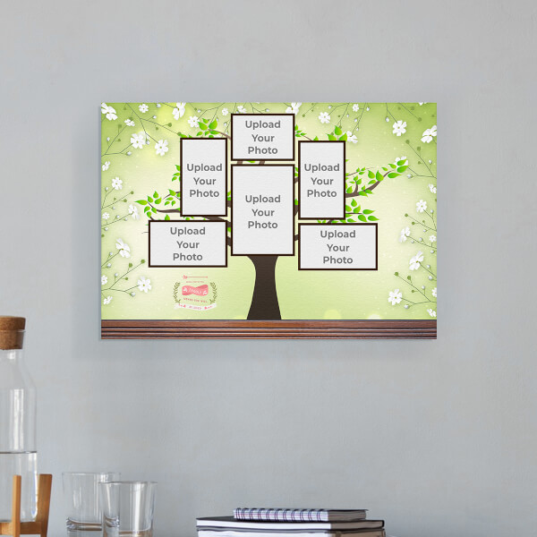 Family Tree Design: Landscape Aluminium Photo Frame with Image Printing – PrintShoppy Photo Frames