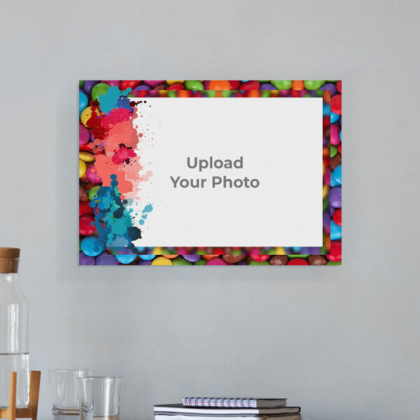 Water Colour Splash Design: Landscape Aluminium Photo Frame with Image Printing – PrintShoppy Photo Frames