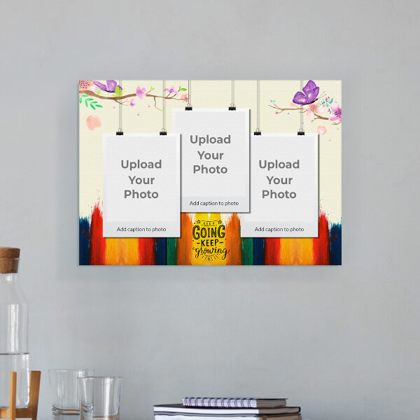 Keep Going Keep Growing Quotation Design: Landscape Aluminium Photo Frame with Image Printing – PrintShoppy Photo Frames