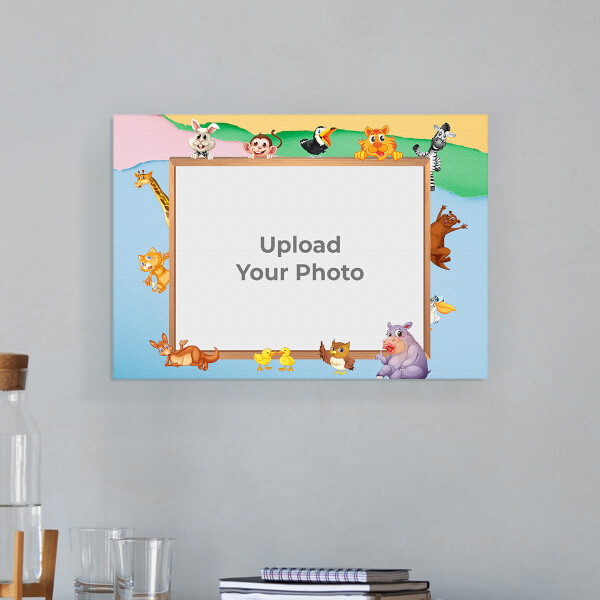 Cartoon Animals Frame Design: Landscape Aluminium Photo Frame with Image Printing – PrintShoppy Photo Frames