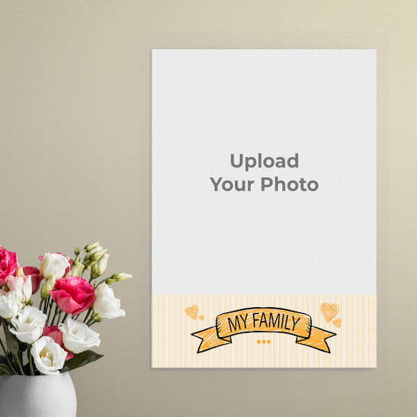 My Family Design: Portrait Aluminium Photo Frame with Image Printing – PrintShoppy Photo Frames