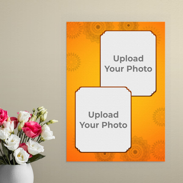 Happy Wedding Design: Portrait Aluminium Photo Frame with Image Printing – PrintShoppy Photo Frames