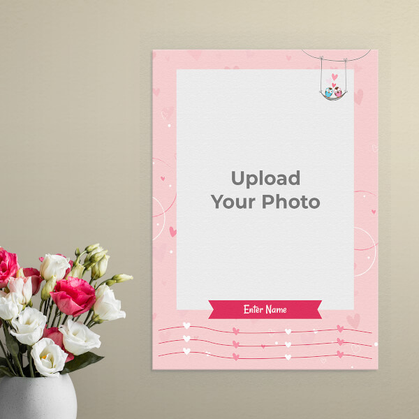 Love Birds Design: Portrait Aluminium Photo Frame with Image Printing – PrintShoppy Photo Frames