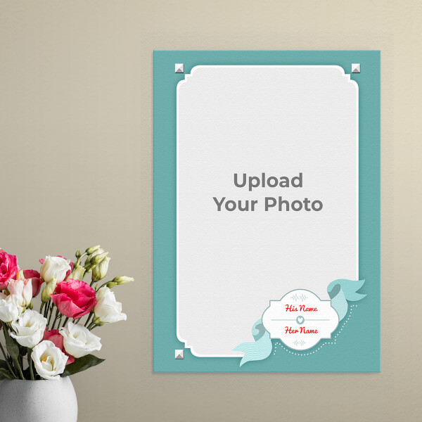 Vintage Frame with A Ribbon Design: Portrait Aluminium Photo Frame with Image Printing – PrintShoppy Photo Frames