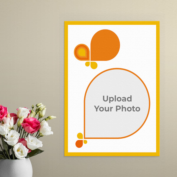 Orange Colour Abstracts Design: Portrait Aluminium Photo Frame with Image Printing – PrintShoppy Photo Frames