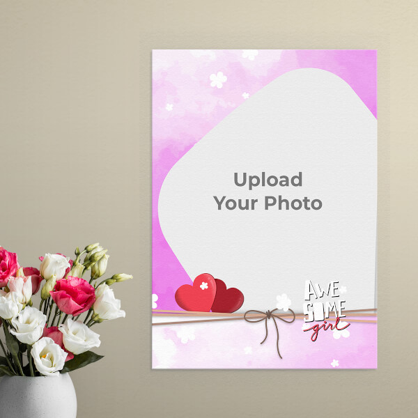 Awesome Girl Design: Portrait Aluminium Photo Frame with Image Printing – PrintShoppy Photo Frames