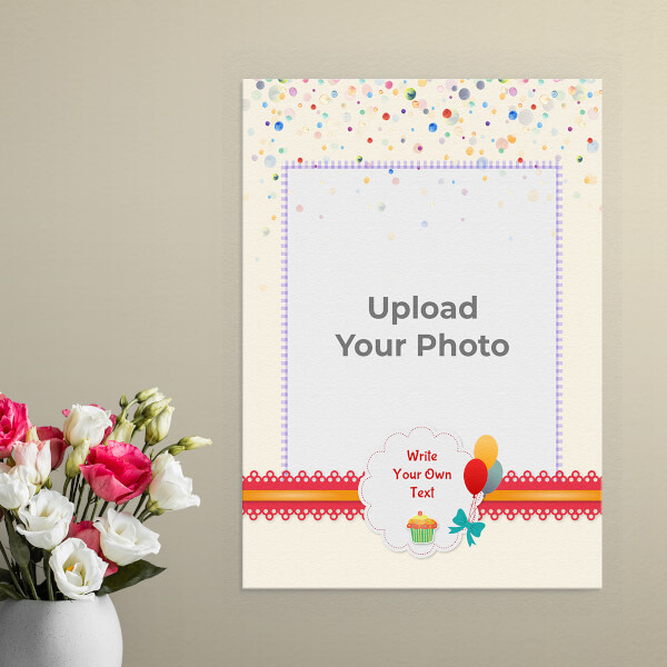 Birthday Wishes with Colour Bubbles and Balloons Design: Portrait Aluminium Photo Frame with Image Printing – PrintShoppy Photo Frames