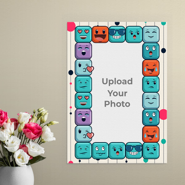 Emojis Love Design: Portrait Aluminium Photo Frame with Image Printing – PrintShoppy Photo Frames