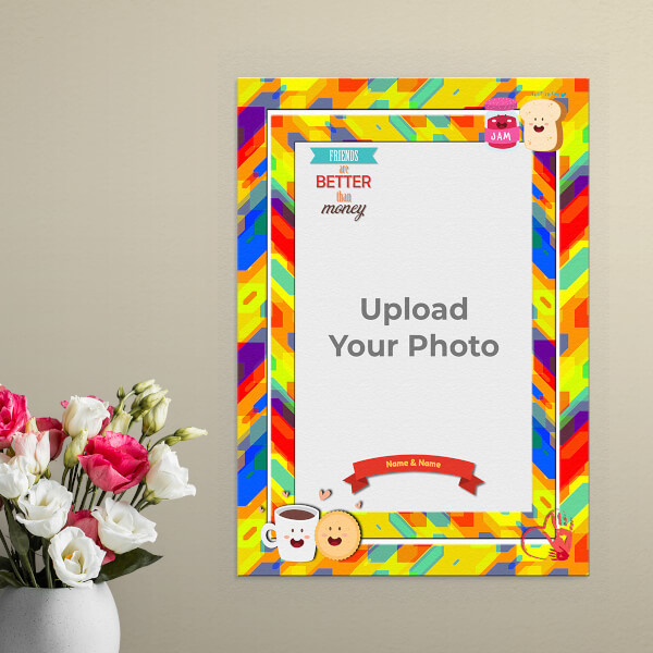Happy Friendship Day Design: Portrait Aluminium Photo Frame with Image Printing – PrintShoppy Photo Frames