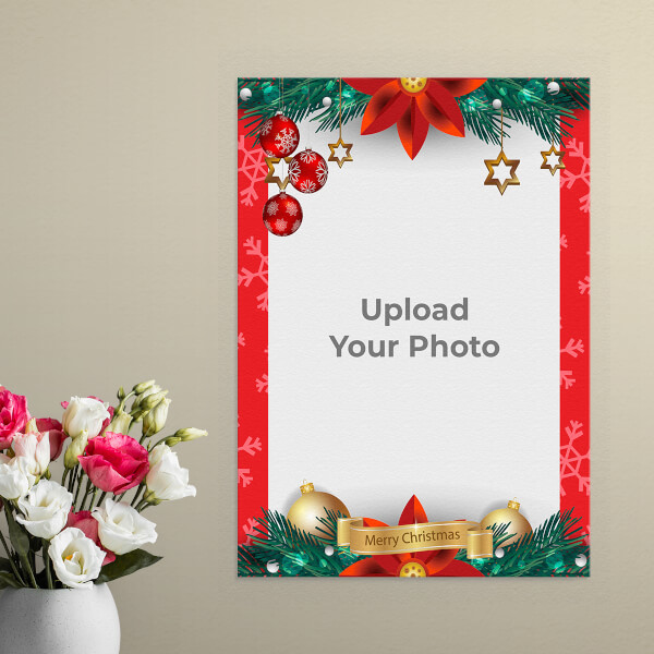 Merry Christmas Design: Portrait Aluminium Photo Frame with Image Printing – PrintShoppy Photo Frames