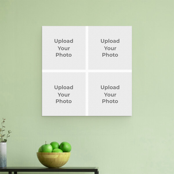 4 Pics Upload Design: Square Aluminium Photo Frame with Image Printing – PrintShoppy Photo Frames