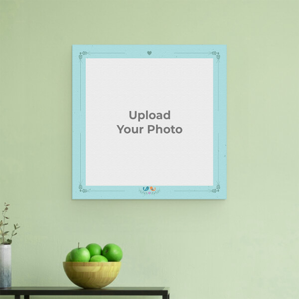 Floral Border with Birds Nest: Square Aluminium Photo Frame with Image Printing – PrintShoppy Photo Frames