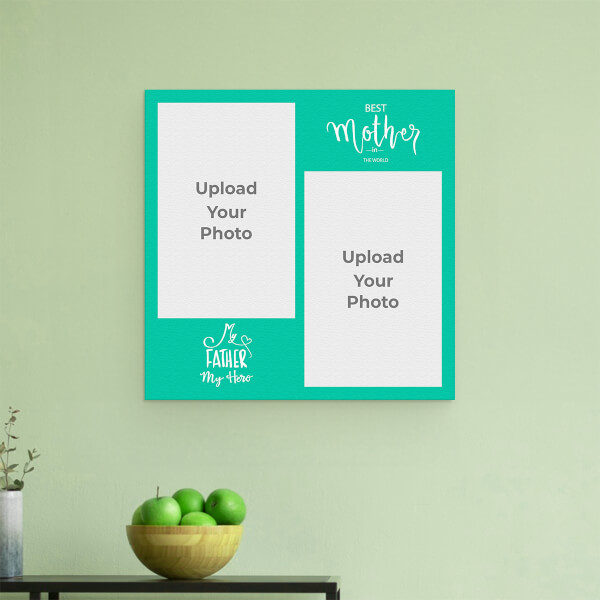 Best Mother and Father Quotation Design: Square Aluminium Photo Frame with Image Printing – PrintShoppy Photo Frames