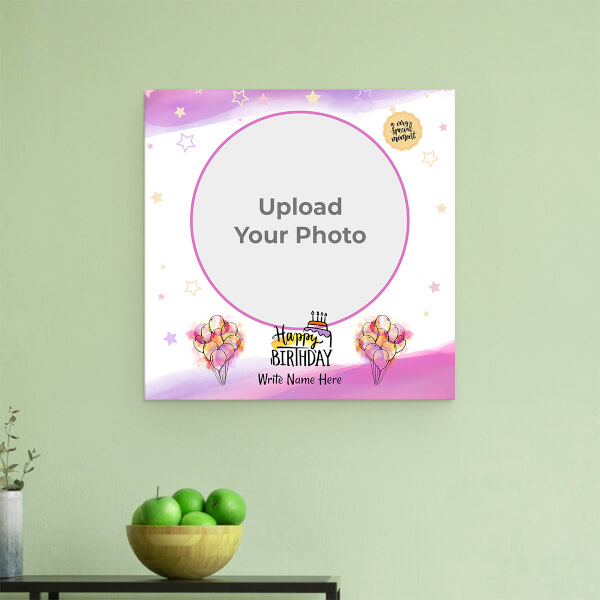 Special Moment Birthday Wishes Design: Square Aluminium Photo Frame with Image Printing – PrintShoppy Photo Frames