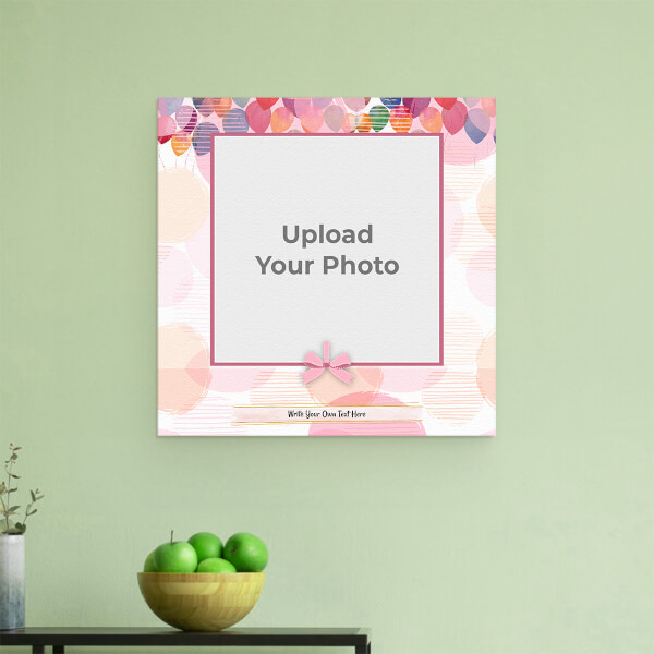 Abstract Balloons with Ribbon Frame Design: Square Aluminium Photo Frame with Image Printing – PrintShoppy Photo Frames