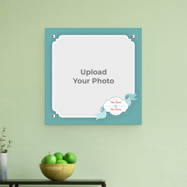 Vintage Frame with A Ribbon Design: Square Aluminium Photo Frame with Image Printing – PrintShoppy Photo Frames