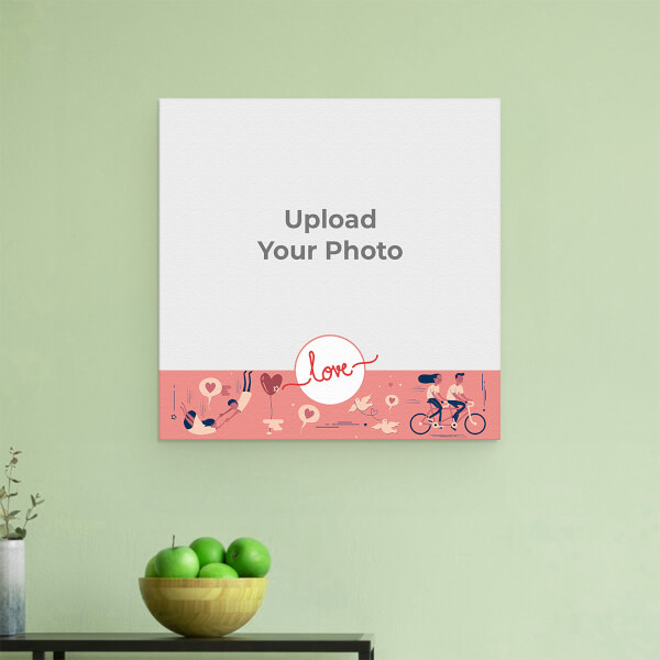 Love Cycle Design: Square Aluminium Photo Frame with Image Printing – PrintShoppy Photo Frames