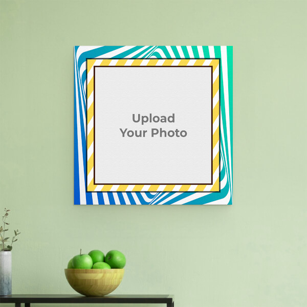 Revolving Pattern Theme: Square Aluminium Photo Frame with Image Printing – PrintShoppy Photo Frames