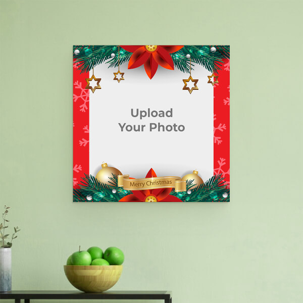 Merry Christmas Design: Square Aluminium Photo Frame with Image Printing – PrintShoppy Photo Frames