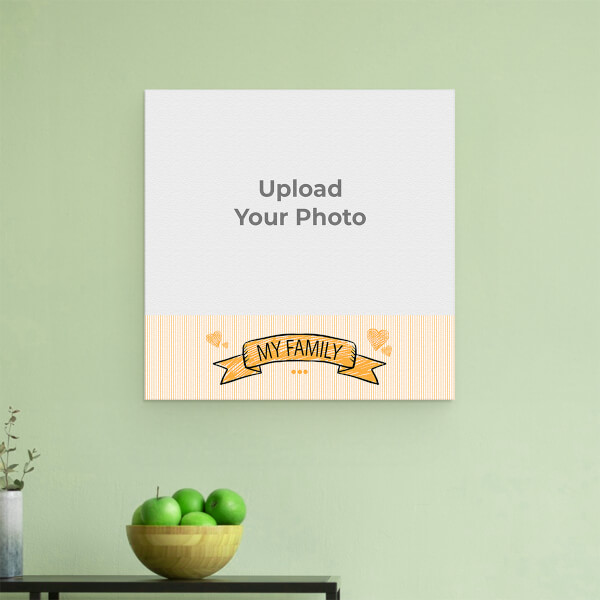 My Family Theme: Square Aluminium Photo Frame with Image Printing – PrintShoppy Photo Frames
