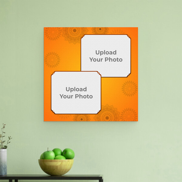 Happy Wedding Theme: Square Aluminium Photo Frame with Image Printing – PrintShoppy Photo Frames