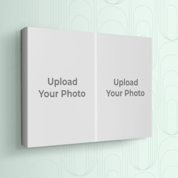 2 Pic Upload Design: Landscape canvas Photo Frame with Image Printing – PrintShoppy Photo Frames