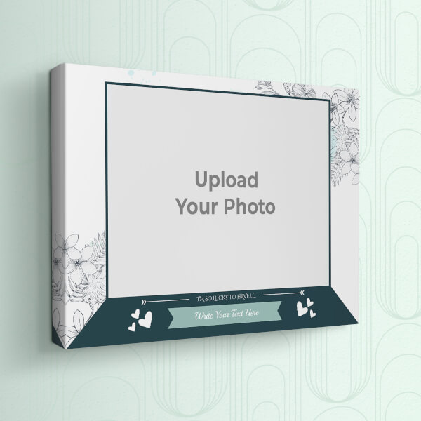Hand Drawn Flowers Frame Design: Landscape canvas Photo Frame with Image Printing – PrintShoppy Photo Frames