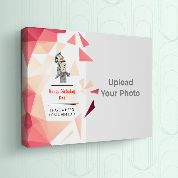 Happy Birthday Daddy Design: Landscape canvas Photo Frame with Image Printing – PrintShoppy Photo Frames