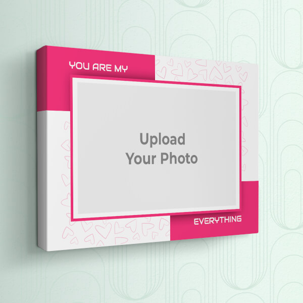 You Are My Everything with Love Sketch Design: Landscape canvas Photo Frame with Image Printing – PrintShoppy Photo Frames