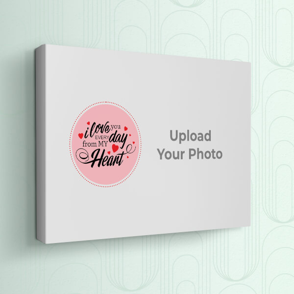 Love Quotation with Dotted Circle Design: Landscape canvas Photo Frame with Image Printing – PrintShoppy Photo Frames