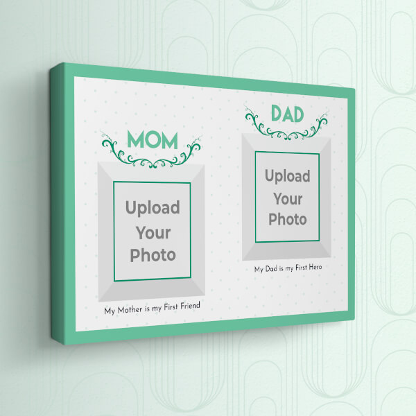 Mom and Dad Best Wishes Design: Landscape canvas Photo Frame with Image Printing – PrintShoppy Photo Frames
