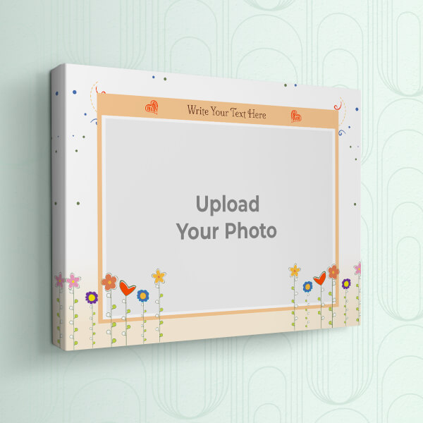 Happy Birthday Wishes with Confetti Design: Landscape canvas Photo Frame with Image Printing – PrintShoppy Photo Frames