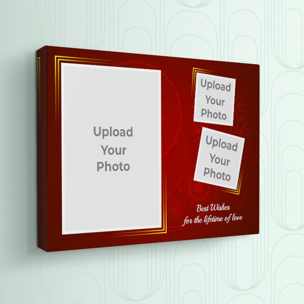 Maroon Background with Golden Frame Design: Landscape canvas Photo Frame with Image Printing – PrintShoppy Photo Frames