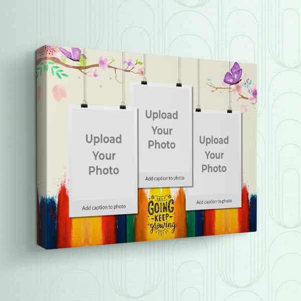 Keep Going Keep Growing Quotation Design: Landscape canvas Photo Frame with Image Printing – PrintShoppy Photo Frames