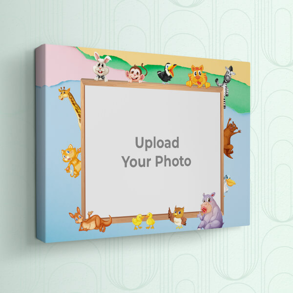 Cartoon Animals Frame Design: Landscape canvas Photo Frame with Image Printing – PrintShoppy Photo Frames
