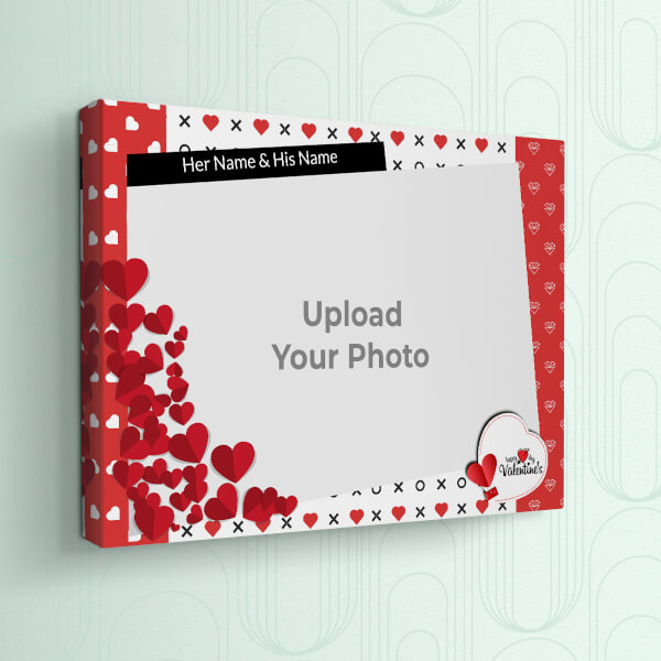 Diamond Love Shapes Design: Landscape canvas Photo Frame with Image Printing – PrintShoppy Photo Frames
