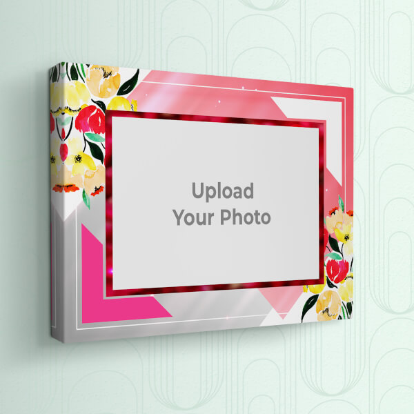 Floral Abstract Design: Landscape canvas Photo Frame with Image Printing – PrintShoppy Photo Frames