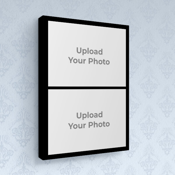2 Pics Upload with Border Design: Portrait canvas Photo Frame with Image Printing – PrintShoppy Photo Frames