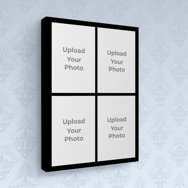 4 Pics Upload with Border Design: Portrait canvas Photo Frame with Image Printing – PrintShoppy Photo Frames